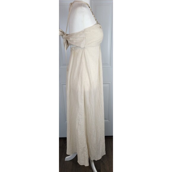 Zara Tortoiseshell Effect Chain Midi Dress Size M - Picture 5 of 9